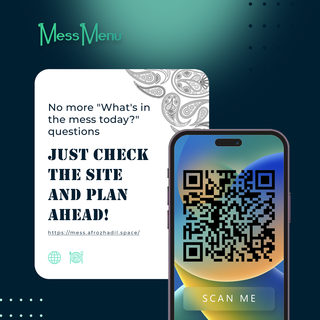 Mess Menu Website Poster